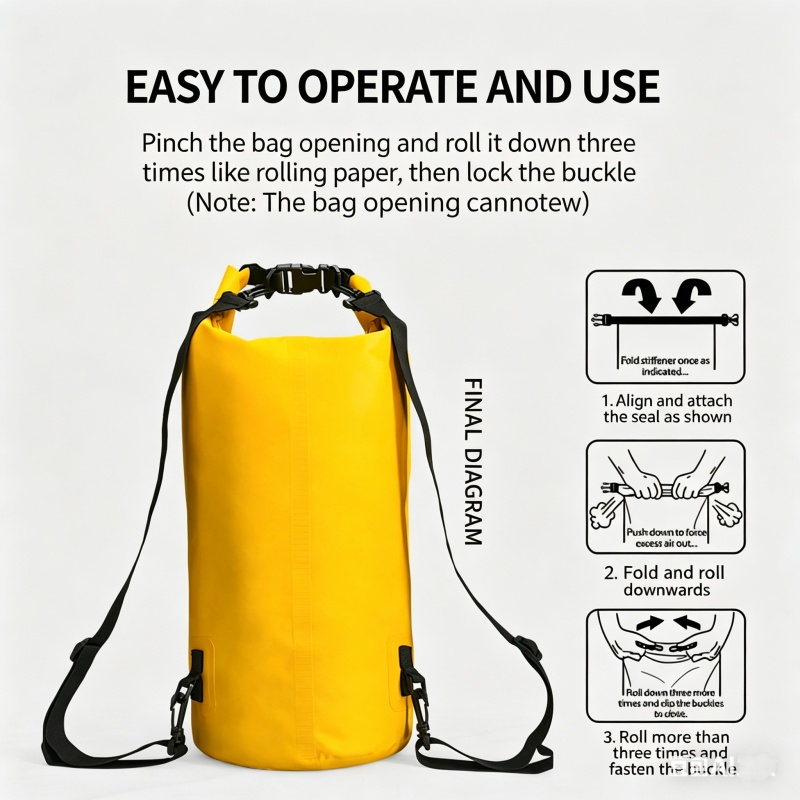 Wodoodporny worek do pływania  – Dry Bag Roll Top recenzja i cena